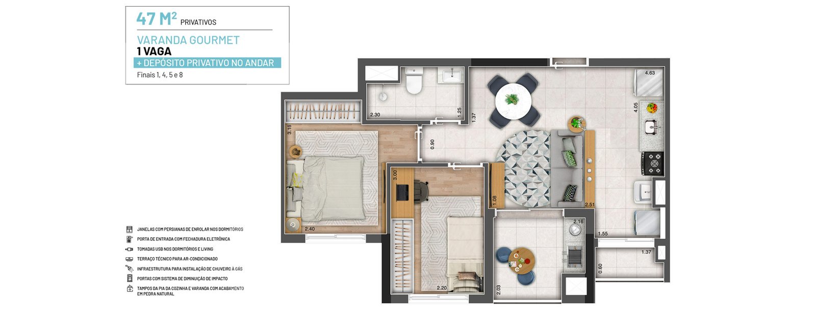 47 m²